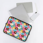 Yummy Donut Pattern Print Laptop Sleeve