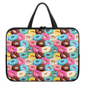 Yummy Donut Pattern Print Laptop Sleeve With Handle