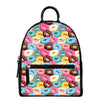 Yummy Donut Pattern Print Leather Backpack