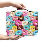 Yummy Donut Pattern Print Leather Bible Cover
