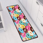 Yummy Donut Pattern Print Long Kitchen Mat