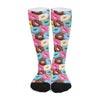 Yummy Donut Pattern Print Long Socks