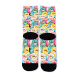 Yummy Donut Pattern Print Long Socks