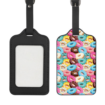 Yummy Donut Pattern Print Luggage Tag