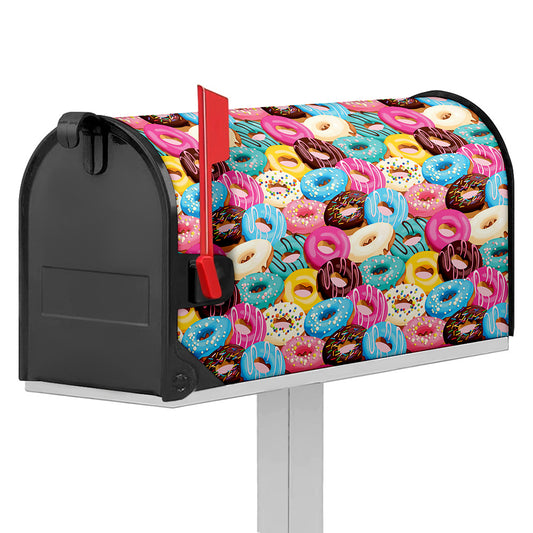 Yummy Donut Pattern Print Mailbox Cover