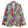 Yummy Donut Pattern Print Men's Blazer