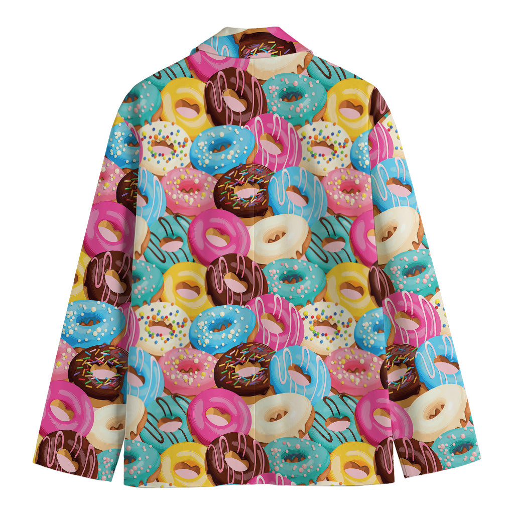 Yummy Donut Pattern Print Men's Blazer