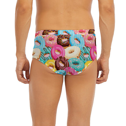 Yummy Donut Pattern Print Men's Briefs