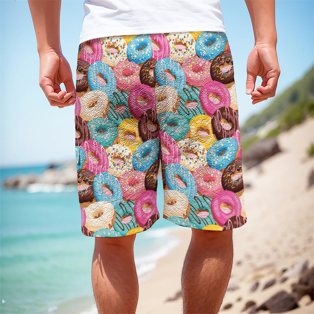 Yummy Donut Pattern Print Men's Cargo Shorts