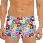 Yummy Donut Pattern Print Men's Short Boxer Briefs