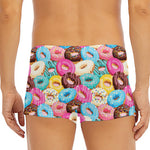 Yummy Donut Pattern Print Men's Short Boxer Briefs