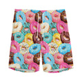 Yummy Donut Pattern Print Men's Athletic Shorts