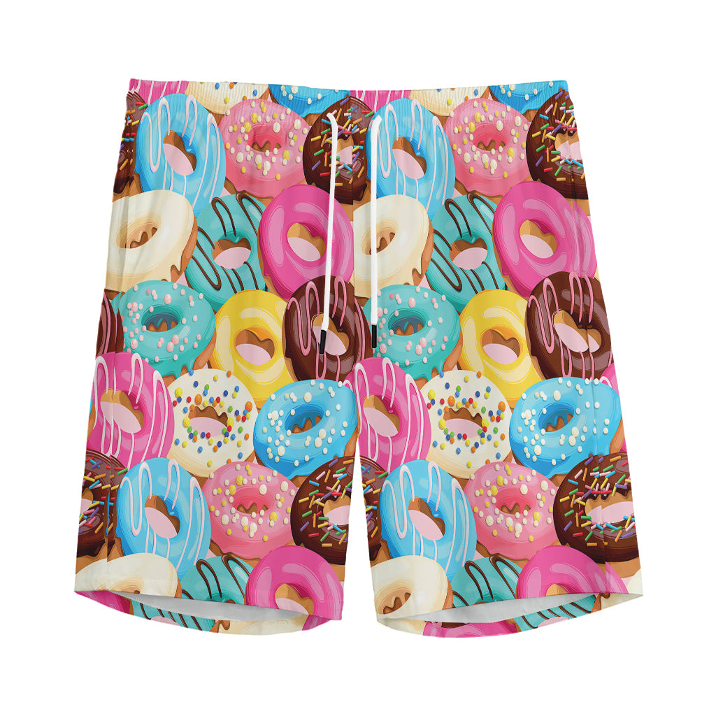 Yummy Donut Pattern Print Men's Sports Shorts