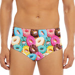 Yummy Donut Pattern Print Men's Triangle Swim Briefs