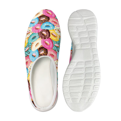 Yummy Donut Pattern Print Mesh Casual Shoes
