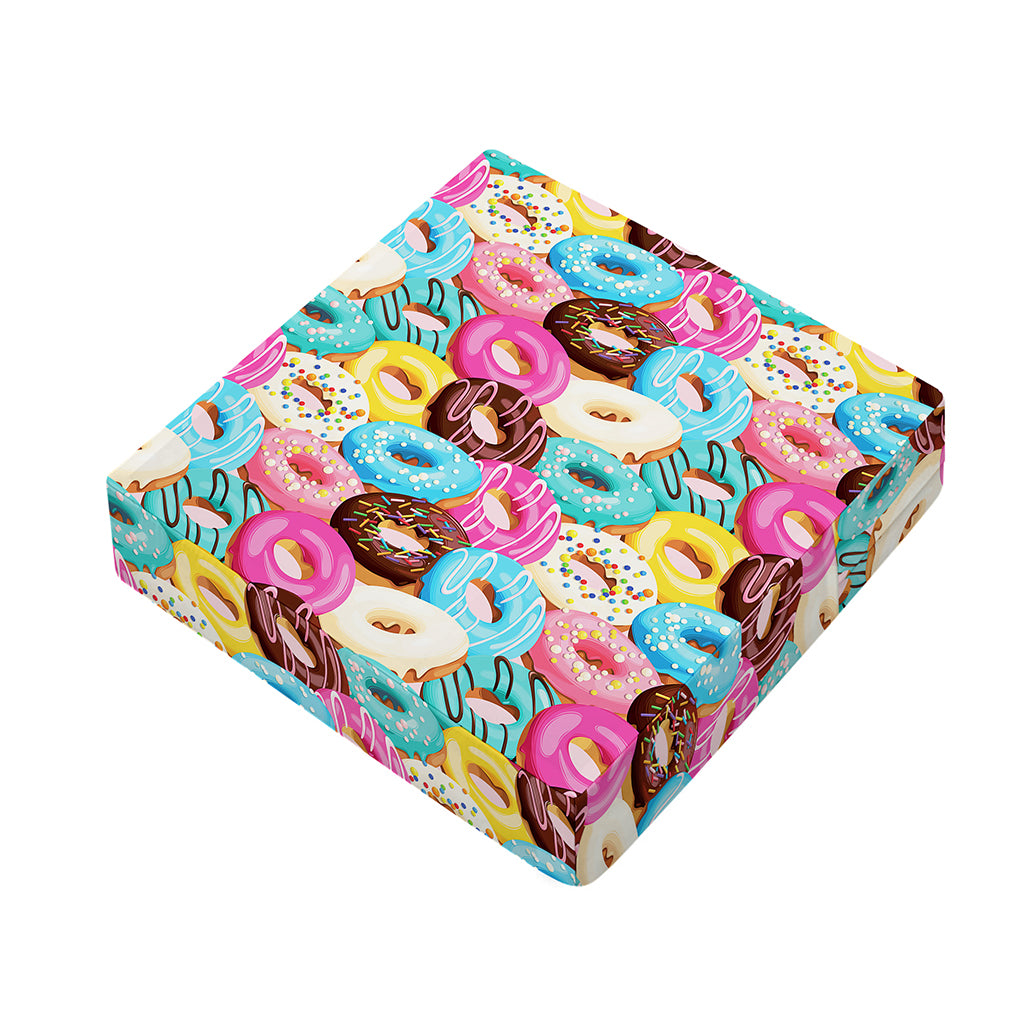 Yummy Donut Pattern Print Outdoor Seat Cushion Cover