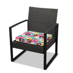 Yummy Donut Pattern Print Outdoor Seat Cushion Cover