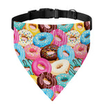 Yummy Donut Pattern Print Over The Collar Dog Bandana