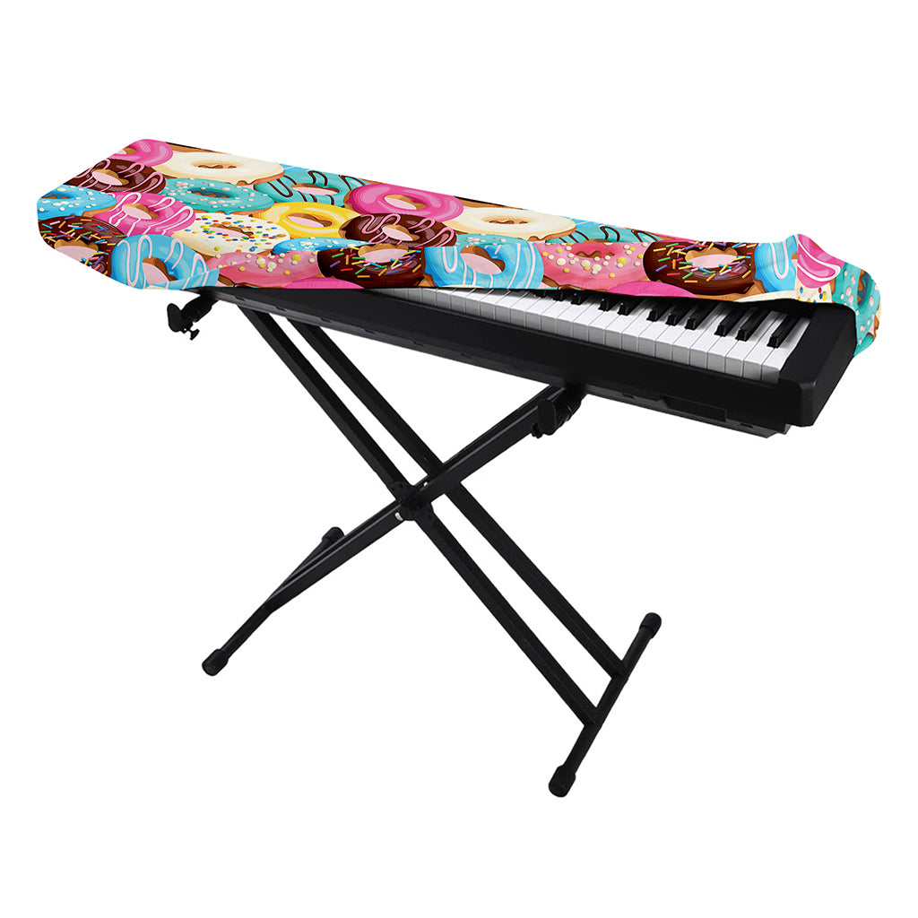 Yummy Donut Pattern Print Piano Keyboard Cover