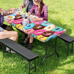 Yummy Donut Pattern Print Picnic Table Cover