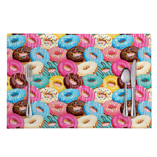 Yummy Donut Pattern Print Placemat