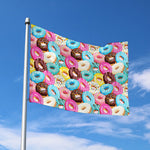 Yummy Donut Pattern Print Polyester Flag