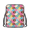 Yummy Donut Pattern Print Rectangular Crossbody Bag