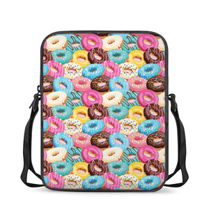 Yummy Donut Pattern Print Rectangular Crossbody Bag