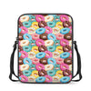 Yummy Donut Pattern Print Rectangular Crossbody Bag