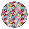 Yummy Donut Pattern Print Round Floor Mat