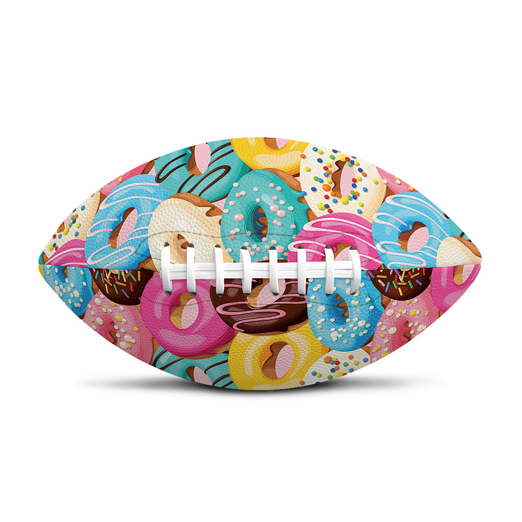 Yummy Donut Pattern Print Rugby Ball