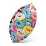 Yummy Donut Pattern Print Rugby Ball