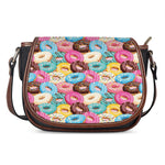 Yummy Donut Pattern Print Saddle Bag