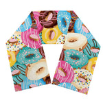 Yummy Donut Pattern Print Scarf