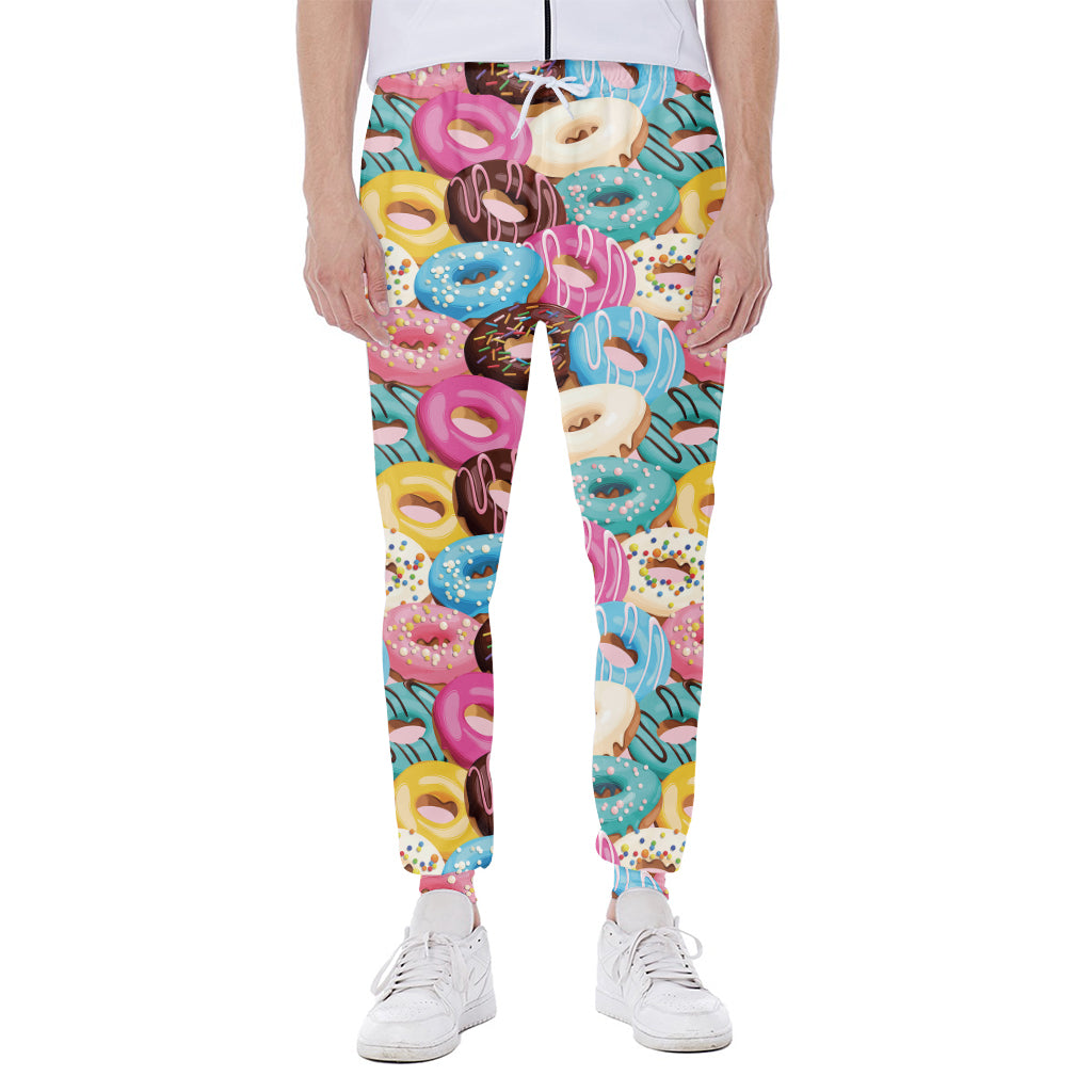 Yummy Donut Pattern Print Scuba Joggers