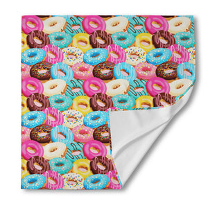 Yummy Donut Pattern Print Silk Bandana