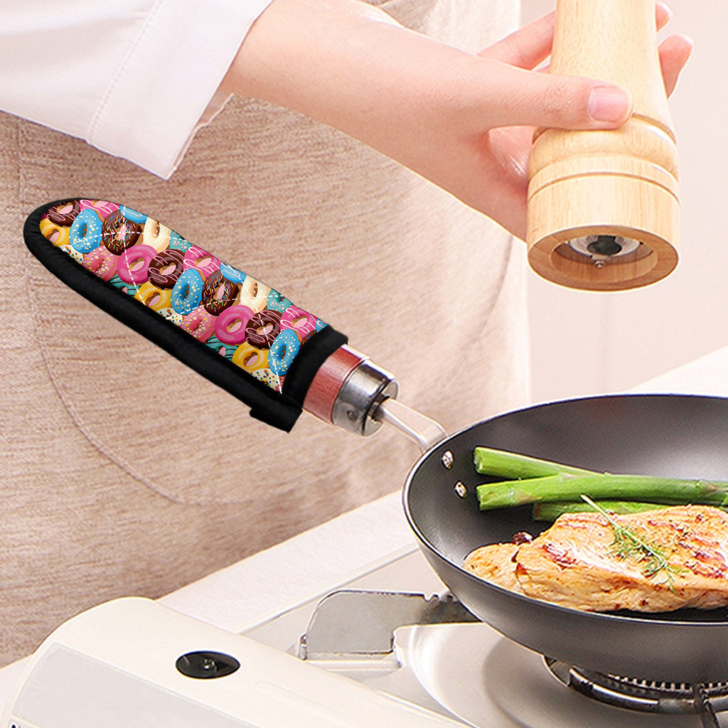 Yummy Donut Pattern Print Skillet Handle Cover