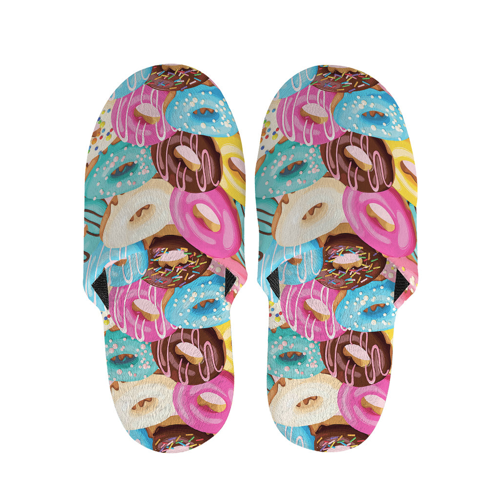 Yummy Donut Pattern Print Slippers