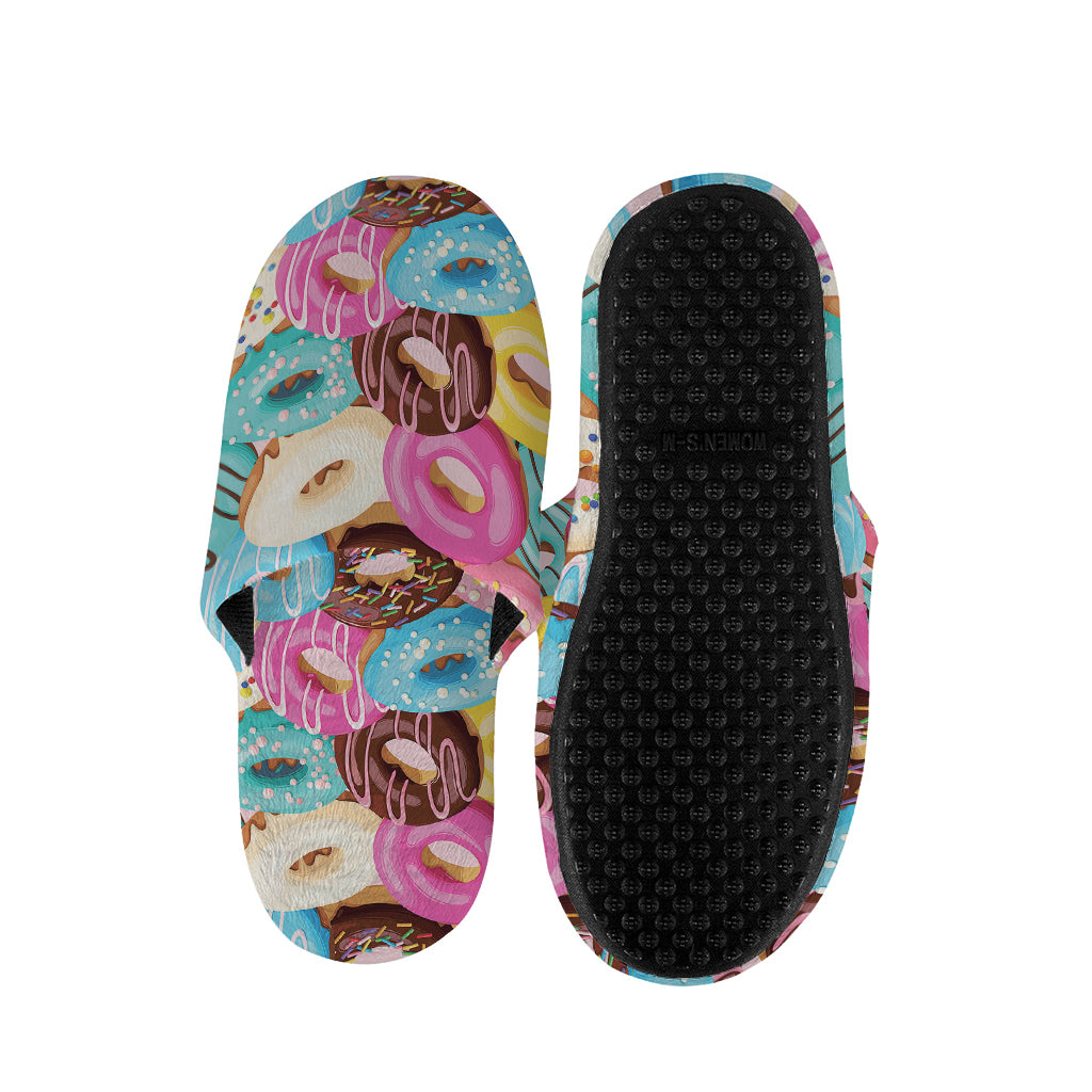 Yummy Donut Pattern Print Slippers