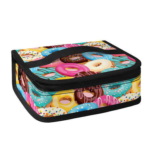 Yummy Donut Pattern Print Small Lunch Bag