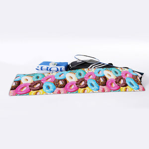 Yummy Donut Pattern Print Sports Towel