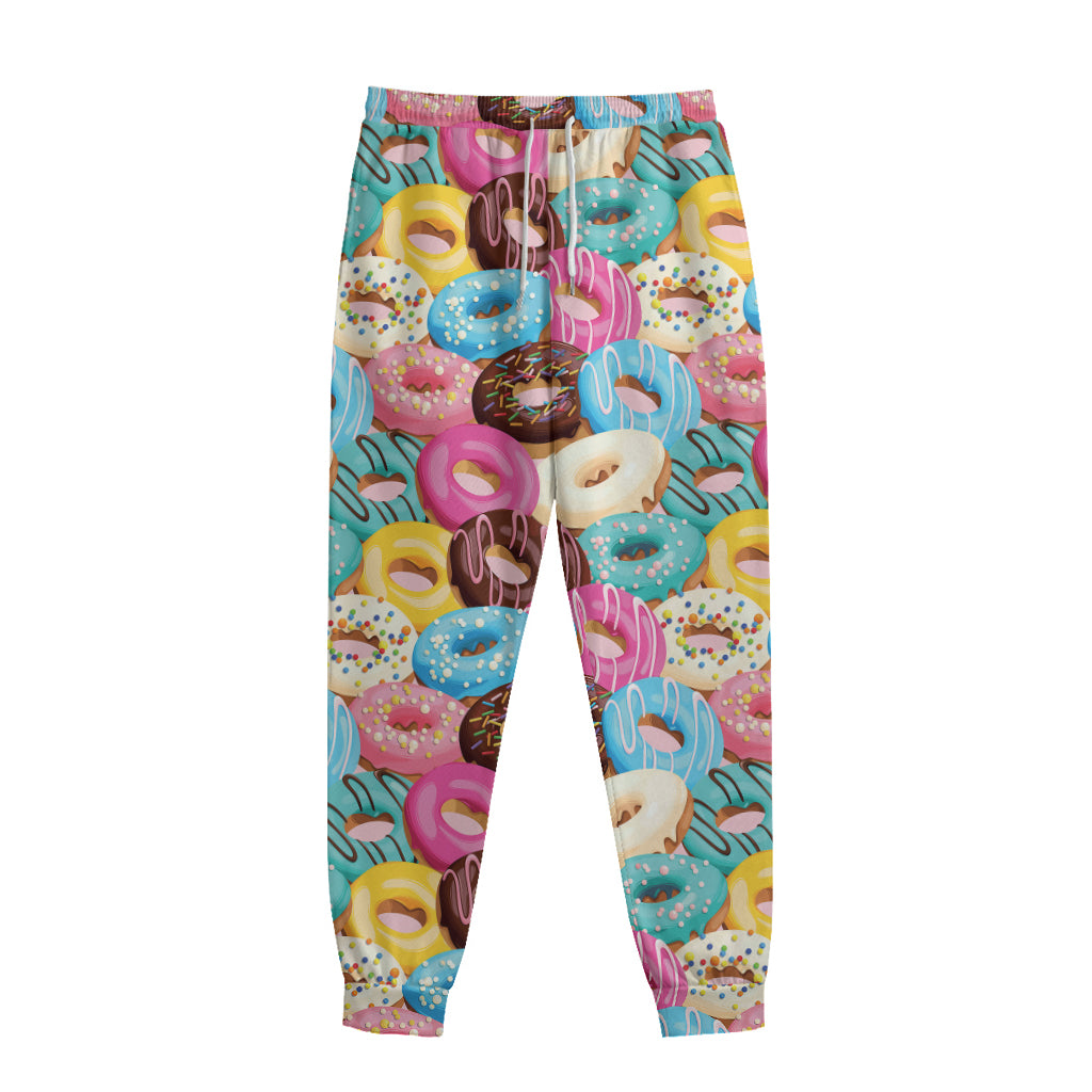 Yummy Donut Pattern Print Sweatpants