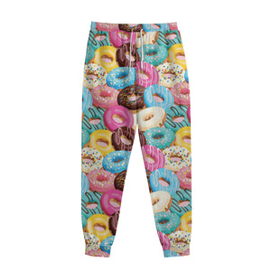 Yummy Donut Pattern Print Sweatpants