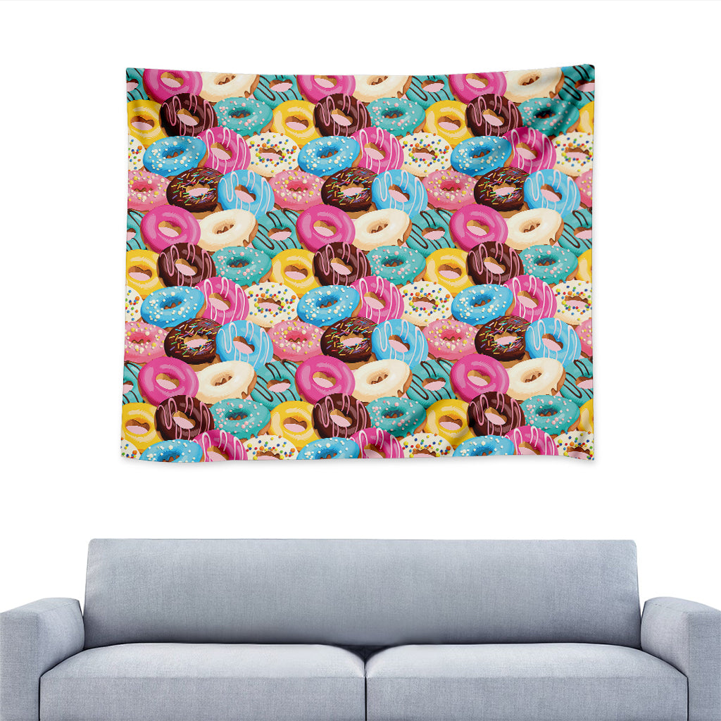 Yummy Donut Pattern Print Tapestry