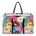 Yummy Donut Pattern Print Utility Tote Bag