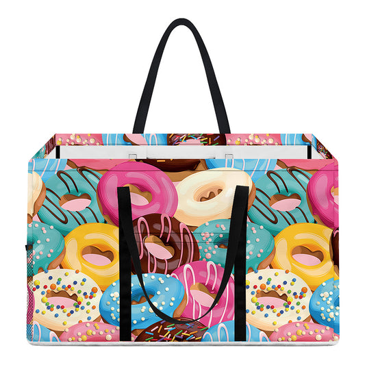 Yummy Donut Pattern Print Utility Tote Bag