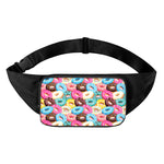 Yummy Donut Pattern Print Waist Bag