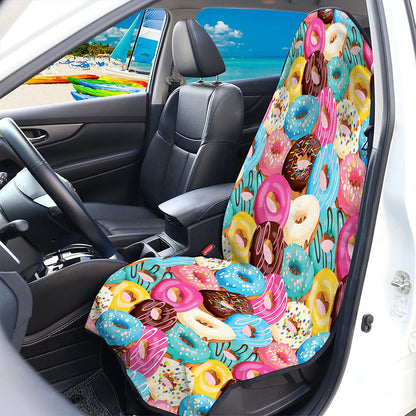 Yummy Donut Pattern Print Waterproof Car Seat Cover