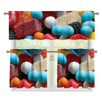 Yummy Gummy Print 3 Piece Kitchen Curtains