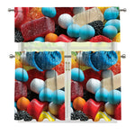 Yummy Gummy Print 3 Piece Kitchen Curtains